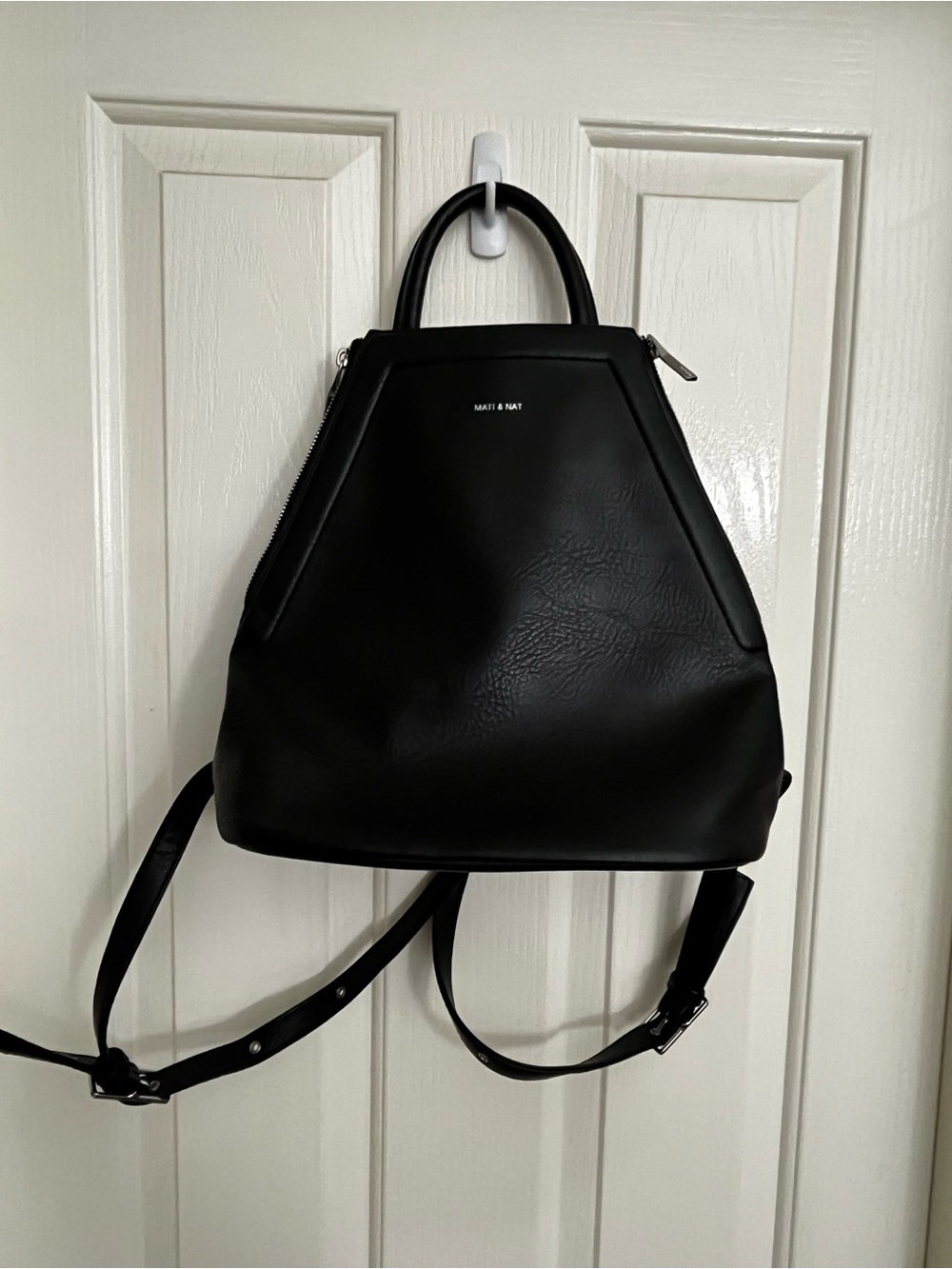 Matt & Nat Black Vegan Leather Backpack Purse - Chanda Dwell